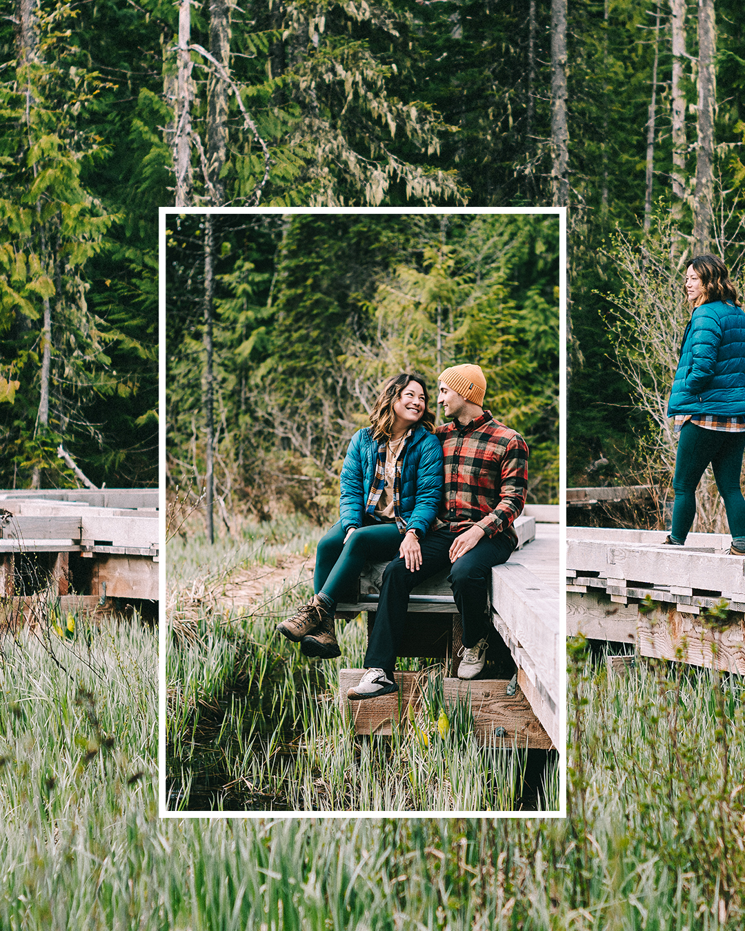 Surprise proposal at Trillium Lake with the view of Mt. Hood — photograph 2 of 10
